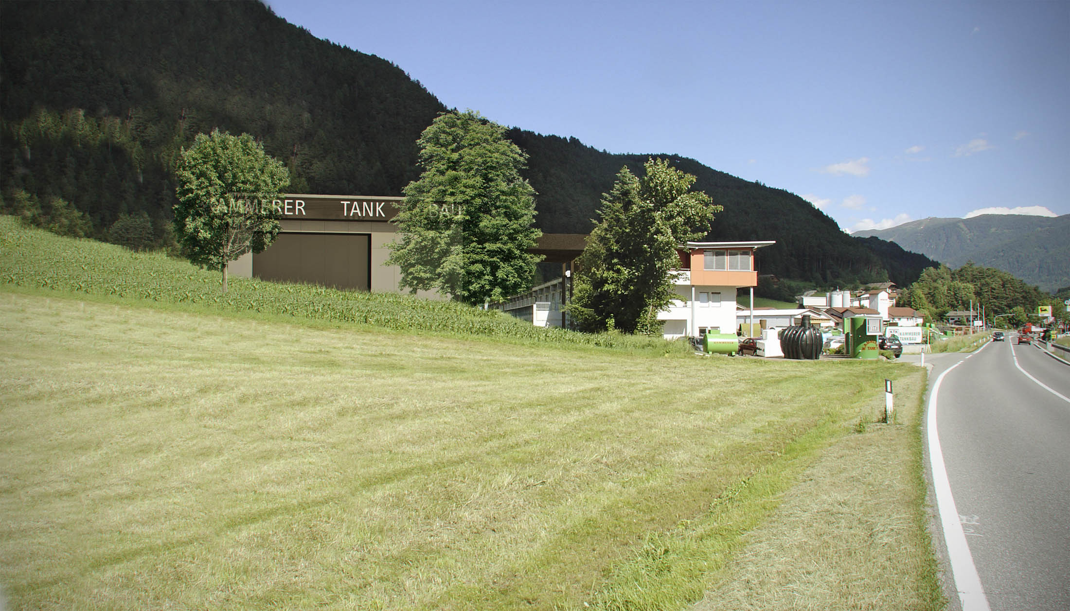 2012 Erweiterung der Betriebshalle der Fa. Kammerer Tank Bau Kiens 1++