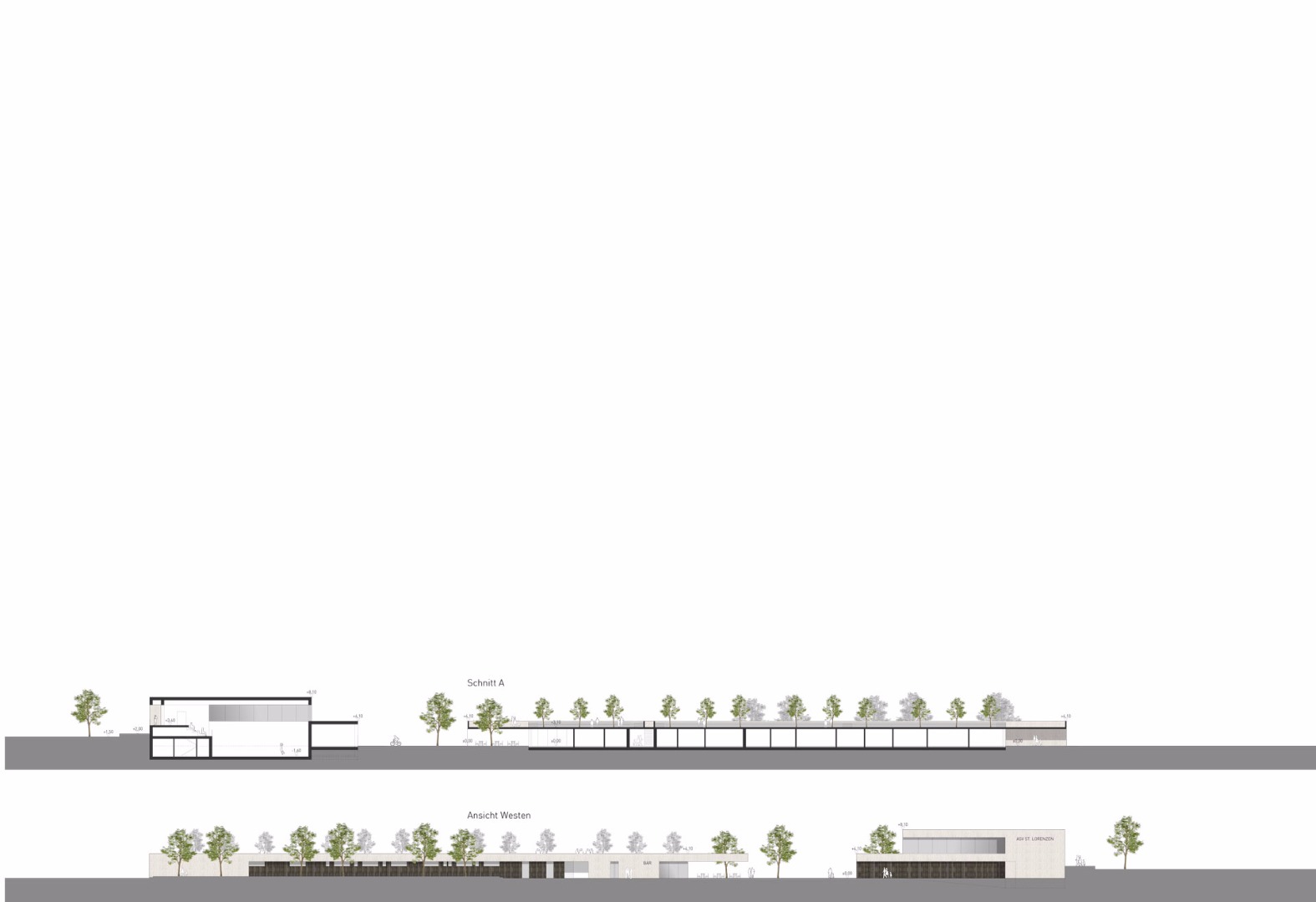 2016 Wettbewerb Erweiterung der Sportzone St. Lorenzen (3. Preis) 1++