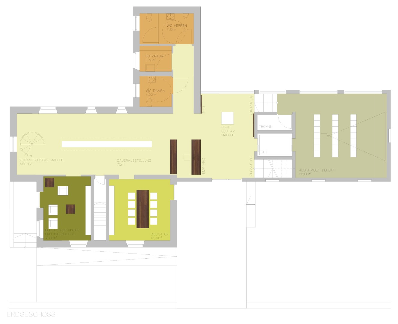 2022 Wettbewerb: Dokumentationszentrum-Gustav-Mahler, Toblach (3. Preis) 1++